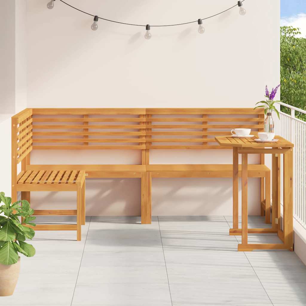 3-teiliges Garten Bistro Set - stabiler Akazienholz